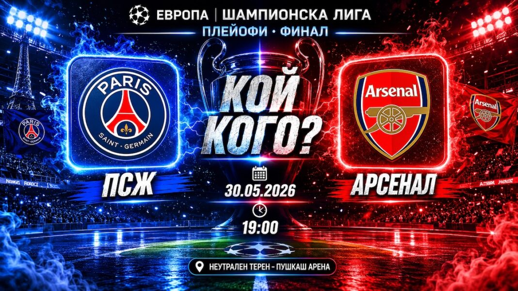 ПСЖ срещу Арсенал във финал от Шампионска лига