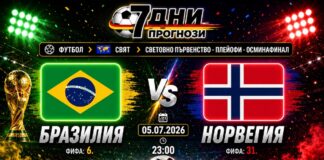 Бразилия - Норвегия Прогноза за 1/8 финала от Мондиал 2026
